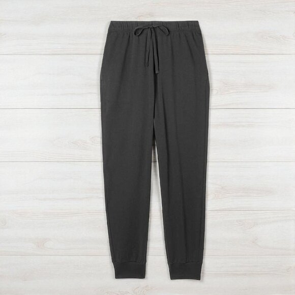 Eileen Fisher black organic cotton french terry minimalist jogger pants W's XL - Picture 1 of 9
